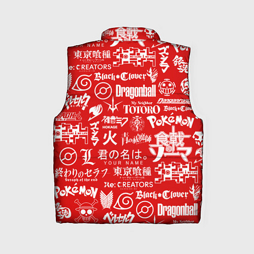 Женский жилет ЛОГО АНИМЕ МУЛЬТФИЛЬМОВ / 3D-Светло-серый – фото 2