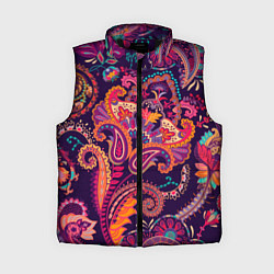 Женский жилет Орнамент пейсли - розовый