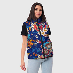 Женский жилет Экзотический орнамент, цвет: 3D-черный — фото 2