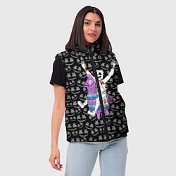 Женский жилет Marshmello x Llama, цвет: 3D-красный — фото 2