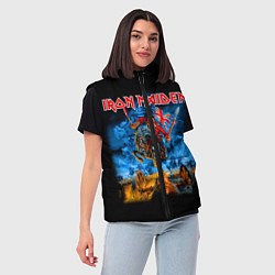 Женский жилет Iron Maiden: Great Britain Warriors, цвет: 3D-черный — фото 2