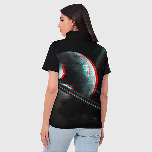Женский жилет Cosmos Glitch / 3D-Красный – фото 4