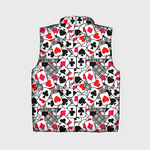 Женский жилет Игральные карты - тузы / 3D-Черный – фото 2