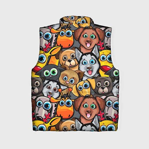 Женский жилет Веселые собаки / 3D-Красный – фото 2