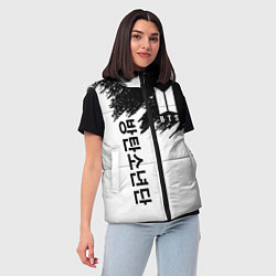 Женский жилет BTS: White & Black, цвет: 3D-красный — фото 2