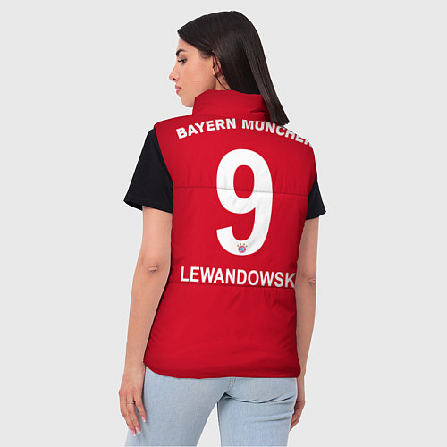 Женский жилет FC Bayern: Lewandowski Home 19-20 / 3D-Красный – фото 4