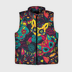 Женский жилет Мексиканский день мёртвых у кошек