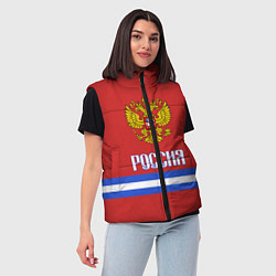 Женский жилет Хоккей: Россия, цвет: 3D-красный — фото 2
