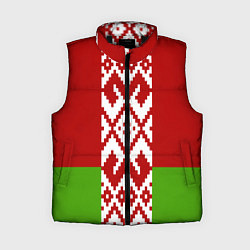Женский жилет Беларусь флаг, цвет: 3D-черный