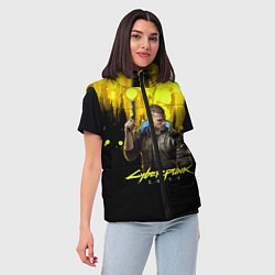 Женский жилет Cyberpunk 2077, цвет: 3D-черный — фото 2