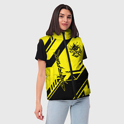 Женский жилет Cyberpunk 2077: Yellow Samurai, цвет: 3D-черный — фото 2