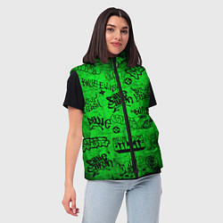 Женский жилет BILLIE EILISH: Grunge Graffiti, цвет: 3D-красный — фото 2