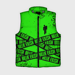 Женский жилет BILLIE EILISH: Green & Black Tape, цвет: 3D-светло-серый
