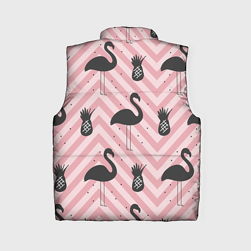 Женский жилет Черный фламинго арт / 3D-Красный – фото 2