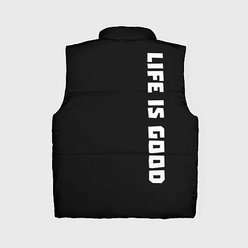 Женский жилет Жизнь прекрасна / 3D-Черный – фото 2