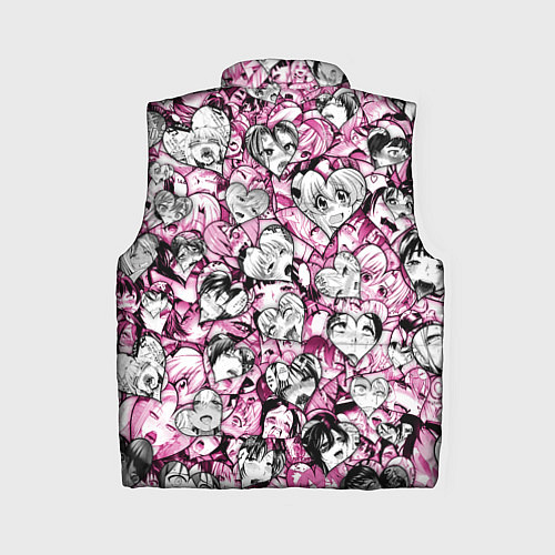 Женский жилет Ahegao валентинки / 3D-Черный – фото 2