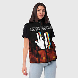Женский жилет Let's Rock, цвет: 3D-красный — фото 2