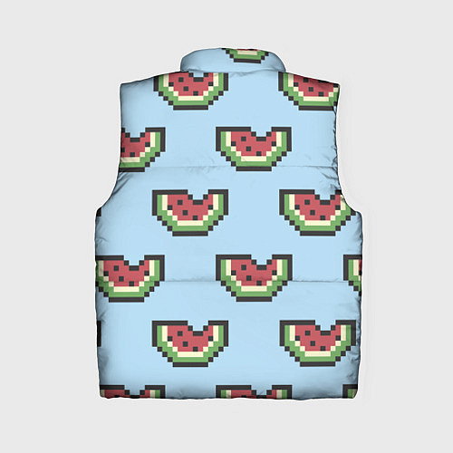 Женский жилет Пиксельный арбуз / 3D-Черный – фото 2