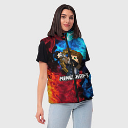 Женский жилет Minecraft Майнкрафт, цвет: 3D-красный — фото 2