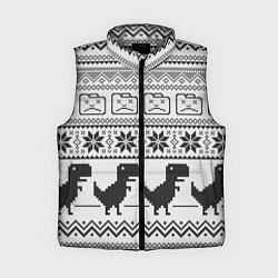 Женский жилет Свитер с T-rex'ами, цвет: 3D-светло-серый