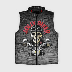 Женский жилет Веселый байкер, цвет: 3D-красный