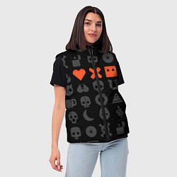 Женский жилет LOVE DEATH ROBOTS LDR, цвет: 3D-красный — фото 2