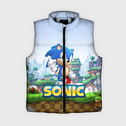Женский жилет SEGA SONIC, цвет: 3D-черный
