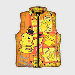 Женский жилет Pikachu, цвет: 3D-черный