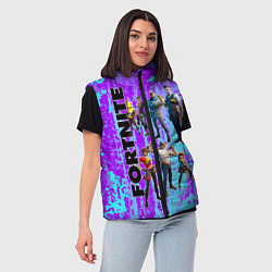 Женский жилет Fortnite, цвет: 3D-черный — фото 2