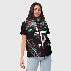 Женский жилет DOOM ETERNAL GLITCH, цвет: 3D-черный — фото 2