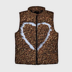 Женский жилет I love гречка, цвет: 3D-черный