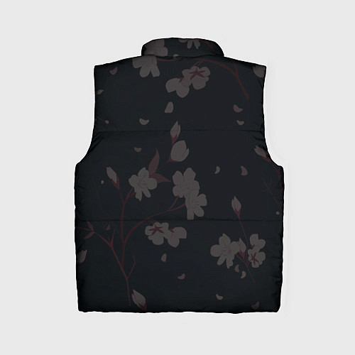 Женский жилет Сакура и рамен / 3D-Черный – фото 2