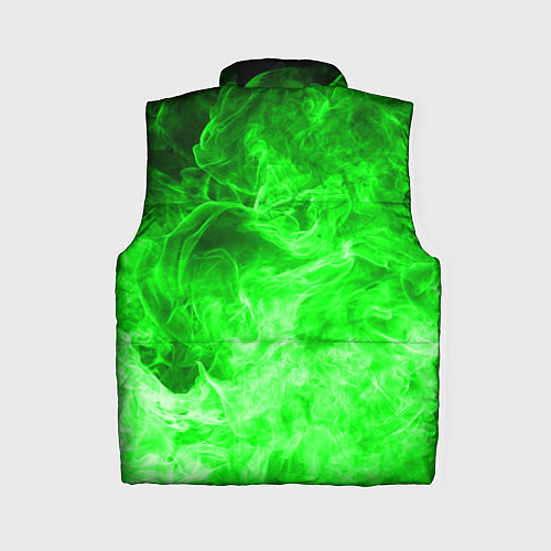 Женский жилет ОГОНЬ GREEN NEON / 3D-Черный – фото 2
