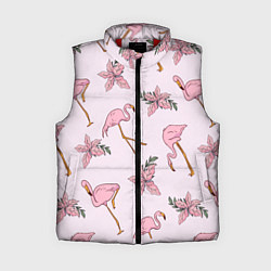 Женский жилет Розовый фламинго, цвет: 3D-красный