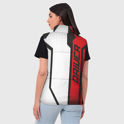 Женский жилет Toyota Driver team / 3D-Красный – фото 4