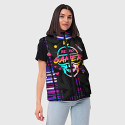 Женский жилет RETROGAMER3D47, цвет: 3D-черный — фото 2