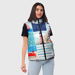 Женский жилет Моряк, цвет: 3D-красный — фото 2