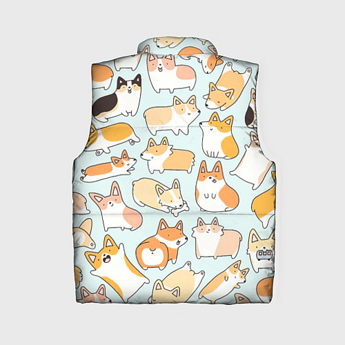 Женский жилет Милые корги / 3D-Черный – фото 2