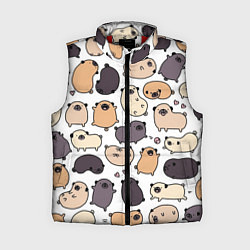 Женский жилет Милые мопсы, цвет: 3D-красный
