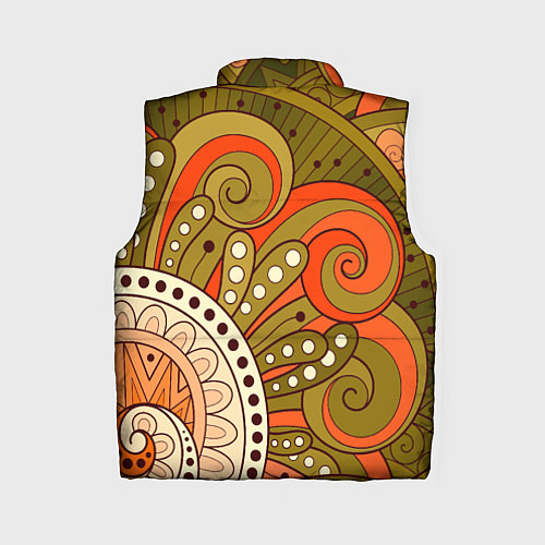 Женский жилет Детский оранжево-болотный / 3D-Светло-серый – фото 2