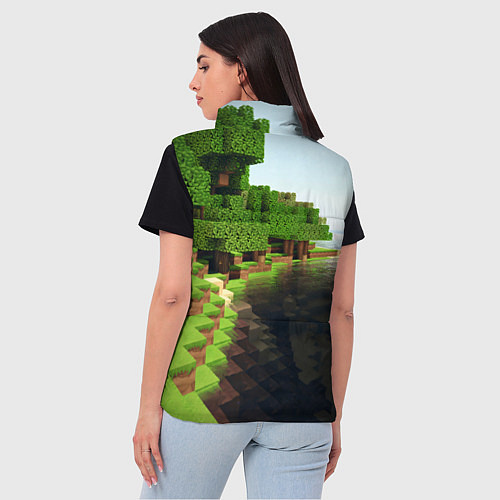 Женский жилет Minecraft / 3D-Красный – фото 4