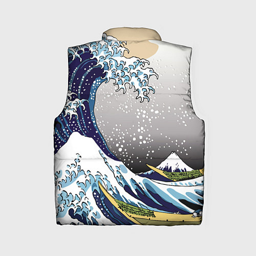 Женский жилет The great wave off kanagawa / 3D-Черный – фото 2