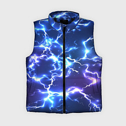 Женский жилет СВЕТЯЩИЕСЯ МОЛНИИ, цвет: 3D-черный