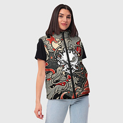 Женский жилет CYBERPUNK2077 SAMURAI, цвет: 3D-черный — фото 2