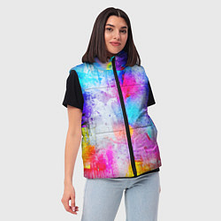 Женский жилет НЕОНОВЫЕ ПОТЕРТОСТИ, цвет: 3D-светло-серый — фото 2