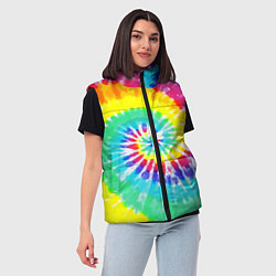 Женский жилет TIE-DYE СТЕНА, цвет: 3D-светло-серый — фото 2