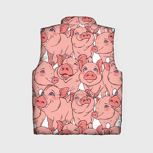 Женский жилет Свиньи / 3D-Черный – фото 2