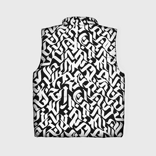 Женский жилет Шрифт на чёрном / 3D-Черный – фото 2