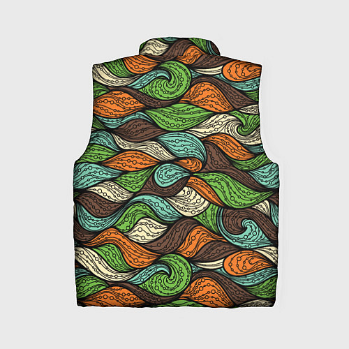Женский жилет Абстрактные волны / 3D-Черный – фото 2