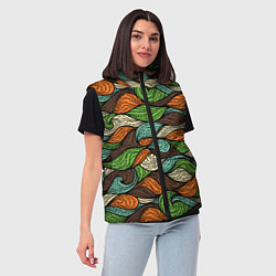 Женский жилет Абстрактные волны, цвет: 3D-черный — фото 2